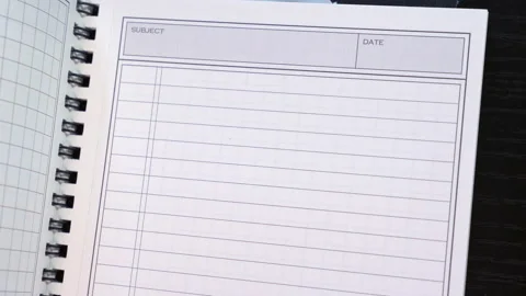 Notebook Flipping Through Blank Pages 2 Видео 156520800