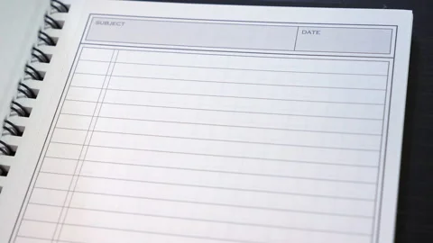 Notebook Flipping Through Blank Pages 3 Stock Footage 156570832