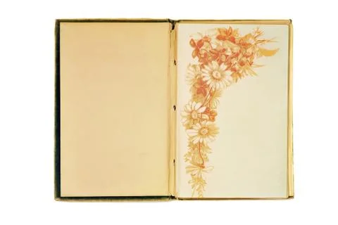 Notebook with floral pattern 스톡 사진