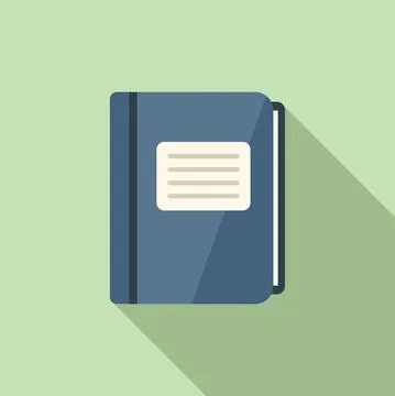 Notebook folder icon flat vector. Write paper Stock Illustration