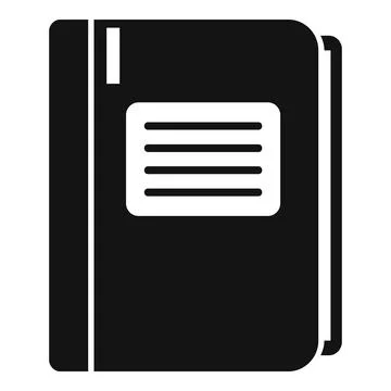 Notebook folder icon simple . Write paper Stock Illustration