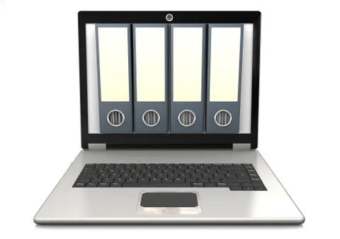 Notebook four folders Stock Illustration