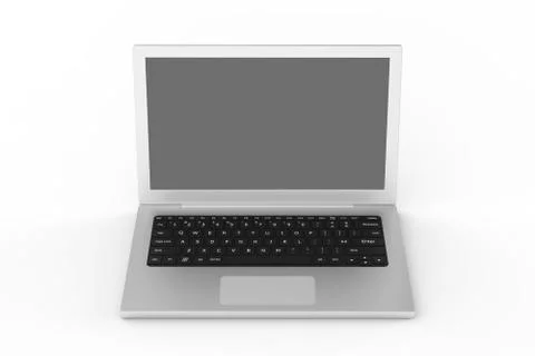 Notebook from front view Stock Illustration