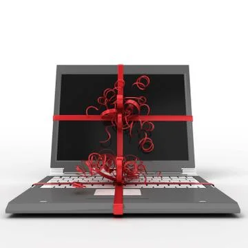 Notebook as gift Stock Photos