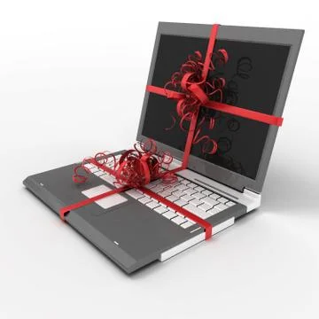 Notebook as gift Stock Photos