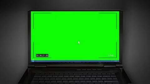 Notebook green screen for cctv Stock Illustration