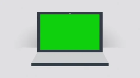 Notebook with Green Screen - Flat Design Stock Footage 45521493