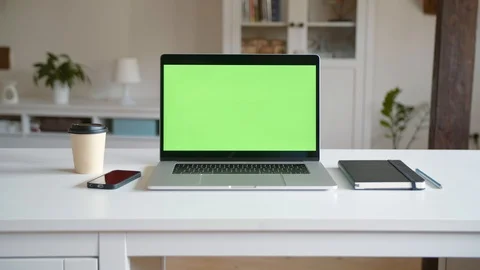 Notebook green screen Stock Footage 94441776