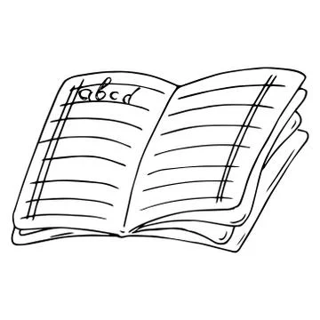 Notebook hand drawn. Stock Illustration