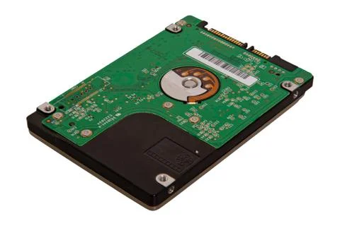 Notebook harddisk on a white background Stock Photos