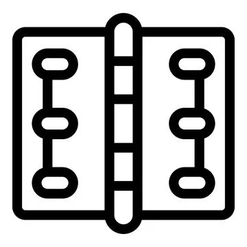 Notebook hinge keeping two halves together, connecting ideas and thoughts Stock Illustration