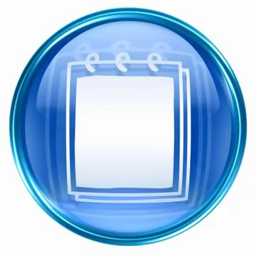 Notebook icon blue, isolated on white background. イラスト素材