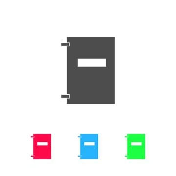 Notebook icon flat. Stock Illustration