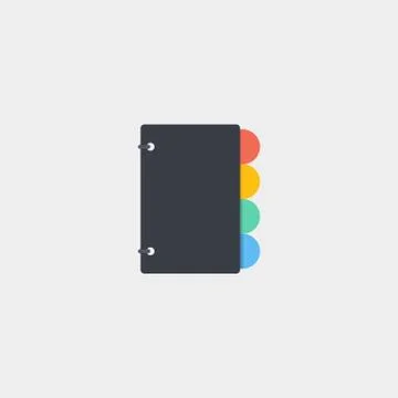 The notebook icon flat stock vector illustration Stock-Illustration