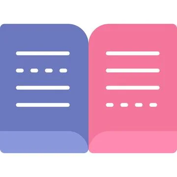 Notebook icon flat vector school paper booklet Stock Illustration