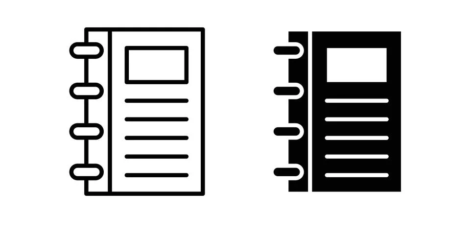 Notebook icon graphic design. web icons vectors Stock Illustration