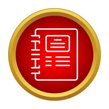 Notebook icon illustrating planning, notes, and organizing information Illustrazione stock