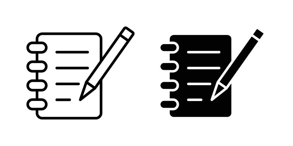 Notebook icon illustration vector, icon set for apps Stock Illustration