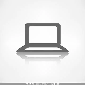 Notebook icon. Laptop vector symbol. Stock Illustration