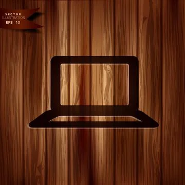 Notebook icon. Laptop vector symbol. Stock Illustration