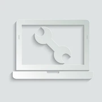 Notebook icon with repair Icon vector 스톡 일러스트