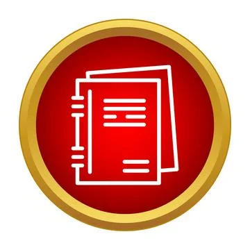 Notebook icon representing education, office, and documentation 库存插图