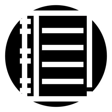 Notebook icon representing planning and organization concept Illustrazione stock