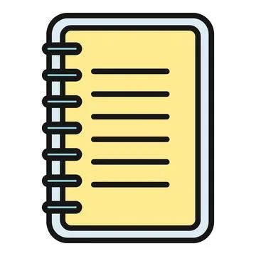 Notebook icon representing planning, thinking, and note taking Stock Illustration