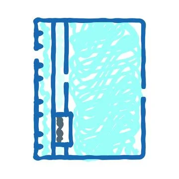 Notebook icon showing spiral binding and empty pages 스톡 일러스트