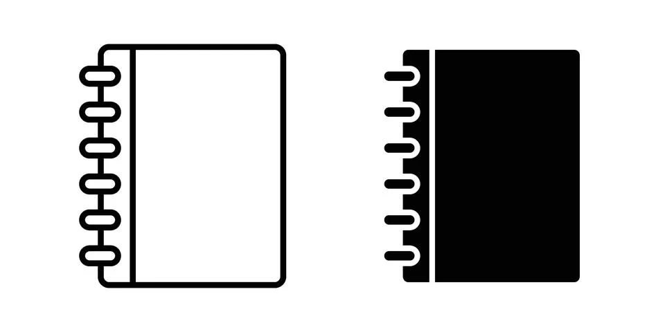 Notebook icon vector design illustrations Stock Illustration