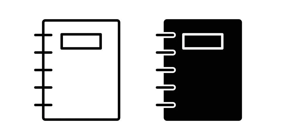Notebook icon vector editable eps10 Stock Illustration