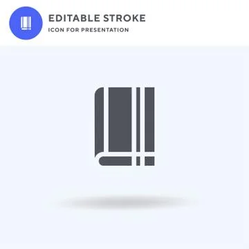 Notebook icon vector, filled flat sign, solid pictogram isolated on white, logo Stockillustratie