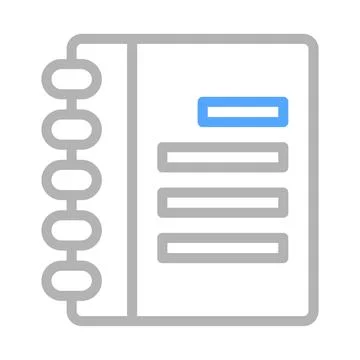 Notebook icon vector illustration. Concept of note taking, planning, and or.. Stock Illustration