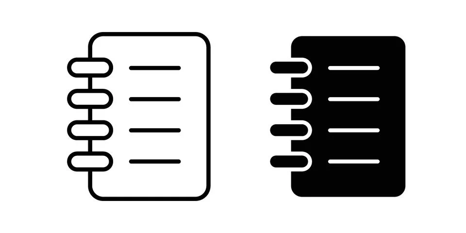 Notebook icon vector, illustration icon set Stock Illustration