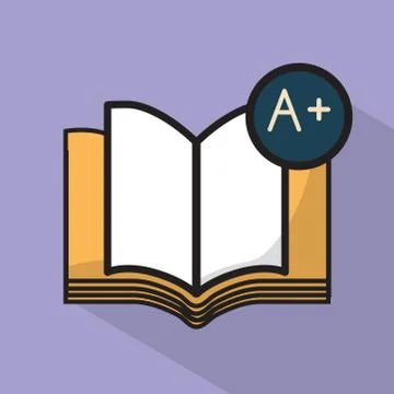 Notebook with A+ icon. Vector illustration 스톡 일러스트