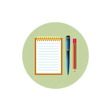 Notebook icon, vector illustration 스톡 일러스트
