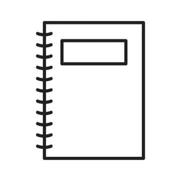 Notebook icon vector on white background Stock Illustration