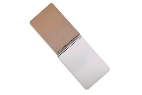 Notebook isolated on white background. Light notepad. Mockup 스톡 사진