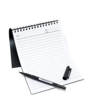 Notebook isolated on white background Stock Photos