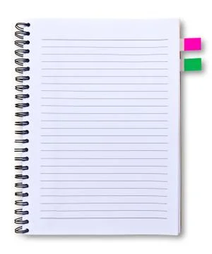 Notebook isolated on white background Stock Photos