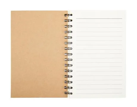 Notebook isolated on white background. Stock Photos