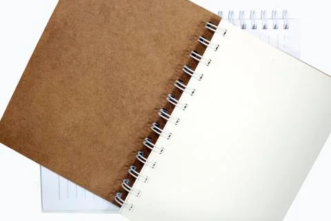 Notebook isolated on white Stock Photos