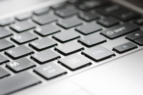 Notebook keyboard close-up or macro detail Stock-Fotos