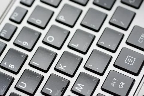 Notebook keyboard close-up or macro detail Stock-Fotos