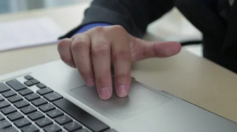 Notebook Keyboard Corporate Work Man Stock Footage 55583361