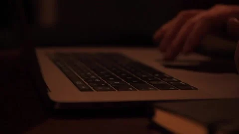 Notebook keyboard typing and touchpad scrolling 스톡 동영상 137824855