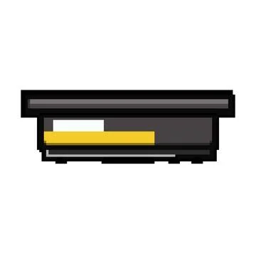 Notebook laptop battery pixel art vector illustration 스톡 일러스트
