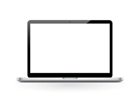 Notebook - Laptop -  Front View Stock Illustration
