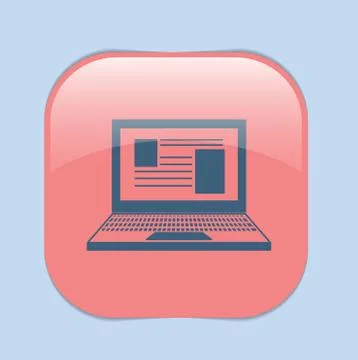 Notebook laptop icon. Stock Illustration