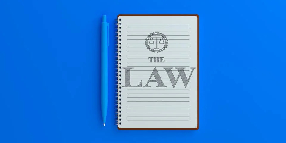 Notebook law Foto stock